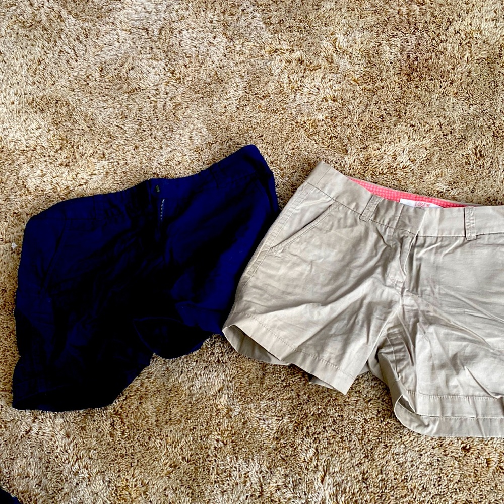 2 pair J Crew Chino Shorts